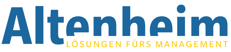 Logo Altenheim Relaunch 2024 auf weißem Grund