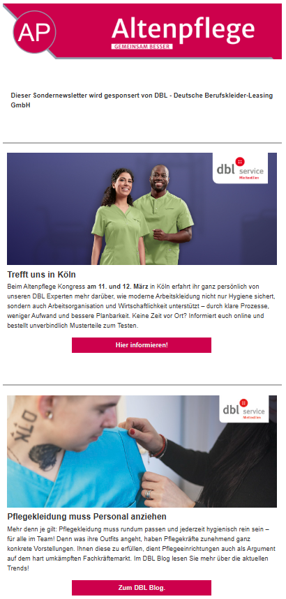 Standalone Newsletter Altenpflege DBL 040326